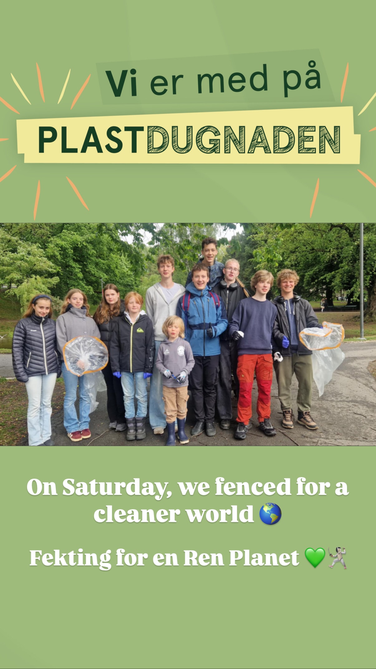 Plast dugnad på St. Hanshaugen lørdag 24 mai 2025